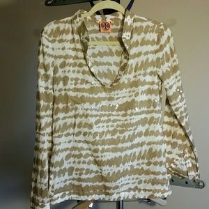 Tory Burch sequined sheer top